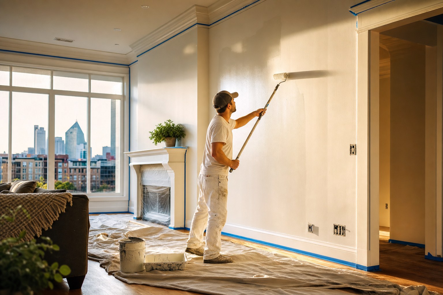 Interior painting services Nashville TN walls, ceilings, trim and cabinets
